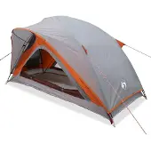vidaXL Tente de camping 1 personne Gris et orange Imperméable