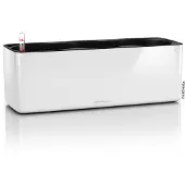 Lechuza Jardinière CUBE Glossy Triple ALL-IN-ONE Blanc brillant
