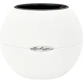 Lechuza Pot de plantes PURO Color 20 Blanc | Pot de table avec système d'arrosage et bac à plantes | Aspect tissé | Ø 20 x 16 cm | 13360