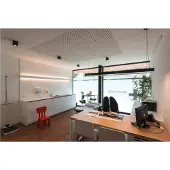 SLV Suspension Glenos, longueur 2 mètres, couleur noire, température de couleur 3000K, forme allongée