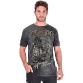West Coast Choppers Chief Short Sleeve T-shirt Gris S Homme