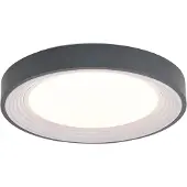 QAZQA Plafonnier moderne gris avec blanc 38cm LED incluse Dimmable RGB - Kanton