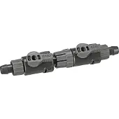 Eheim Double Tap With Quick Release Coupling For Hose Ø 12/16mm Argenté