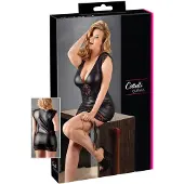 Cottelli - Robe grande taille femme - effet brillant et dentelle - noir - XXXL