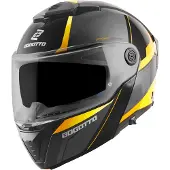Bogotto FF404 Ezion casque pliable, noir mat/jaune, M