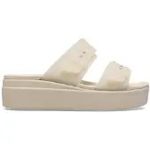 Crocs Brooklyn Buckle Frostedlow Wedge Slides Beige EU 38-39 Femme