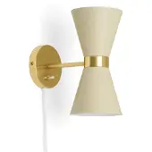 Audo Copenhagen Applique Murale , Collector, dimmable, Beige, Salon / séjour, Métal, Design