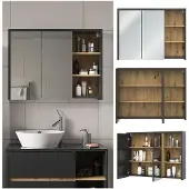 Vicco Armoire de toilette Viola Chêne Artisan 100x75cm, Model 40153
