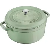 Staub Round Cast Iron Casserole - 5.2 ltr Mint