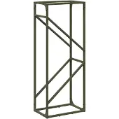 vidaXL Étagère à bois de chauffage vert olive 40x25x100 cm Acier laminé à froid