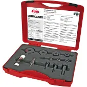 RUKO Jeu de poinçons à visser dans un coffret plastique - 12 pièces - 109008