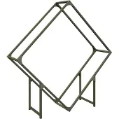 vidaXL Étagère à bois de chauffage vert olive 100x25x100 cm Acier laminé à froid