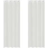 vidaXL Voile Rideaux avec illets 2 pcs. Blanc