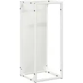 vidaXL Étagère à bois de chauffage Blanc 25x25x60 cm Acier laminé à froid