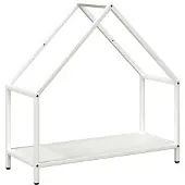 vidaXL Étagère à bois de chauffage Blanc 60x25x60 cm Acier laminé à froid