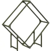 vidaXL Étagère à bois de chauffage vert olive 80x25x80 cm Acier laminé à froid