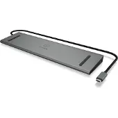 Icy Box RaidSonic IB-DK2106-C - Station d'accueil - USB-C - VGA, 2 x HDMI - GigE