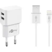 Goobay 44979 Cordon de charge avec adaptateur blanc