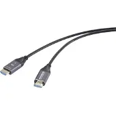 Speaka Professional HDMI / Glasfaser Anschlusskabel HDMI-A Stecker, HDMI-A Steck (40 m), Câble vidéo, Noir