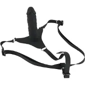 You2Toys - gode ceinture réglable - silicone noir