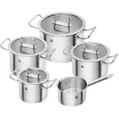 Zwilling Set de casseroles, 5 pcs rond acier inoxydable 18/10 Pro 65120-005-0