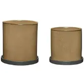 Hubsch Era Pots Marron (lot De 2) | 761503