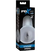 PDX Pump & Dump - masturbateur vagin/anal réaliste (faux anus, transparent)