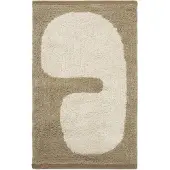 Ferm Living Lay Tapis Lavable Dark Taupe|Off-white