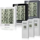 Bresser Temeo Higro Quadro 4 Thermometer And Hygrometer Blanc