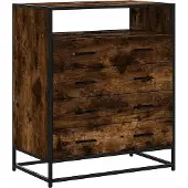 vidaXL Armoire à tiroirs chêne fumé 70x41x83,5 cm Bois composite