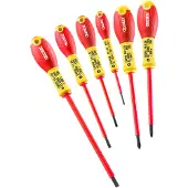 Expert Jeu De 6 Tournevis Isolés Slot/Ph (Escale, Recouvrement cruciforme Phillipps (PH))