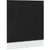 vidaXL Cache pour lave-vaisselle Lyon noir imitation chêne 60x1,5x67 cm