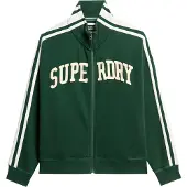Superdry Veste de survêtement 'Athletic Essentials' crème / vert foncé