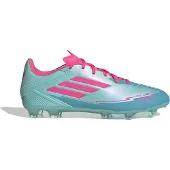 Adidas Bottes de football F50 League Messi La Vida Tropical Pack FG/MG terrain sec/multi-terrain Homme Flash Aqua/Lucid Pink/Lucid Cyan