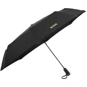 BOSS Parapluie de poche noir et doré à motif monogrammé