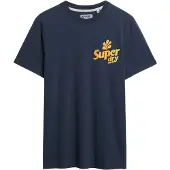 Superdry T-Shirt marine / jaune foncé