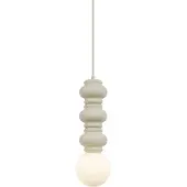 QAZQA Suspension rétro beige avec verre mat - Fedde