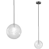 Toolight Lampe Suspendue APP1682-1CP 15cm Black Chrome