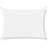 AIO Factory Voile d'ombrage, nylon imperméable, 3 x 2 m, blanche