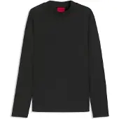 HUGO T-shirt Slim en coton mercerisé avec col montant