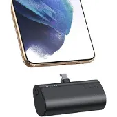 Veger Powerbank 5 000 mAh avec type C PD QC3.0 intégré 3A 20W connexion PlugOn (W0556) noir