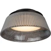 Lucide Lampe de plafond Vixi noir avec verre fumé
