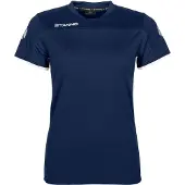 Stanno T-shirt Pride pour femme - Bleu marine / Blanc