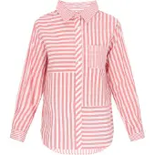 SANIKA Chemisier 'Fashion Look' framboise / blanc