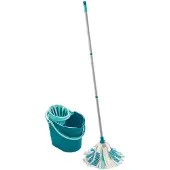 Leifheit Kit de lavage Power Mop 3 en 1, Ustensiles de nettoyage, Vert, Bleu, Blanc, Gris, Turquoise