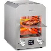 Klarstein Hannibal Barbecue intérieur haute température 2200W 850°C inox argent