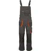 Terrax Salopette homme taille 50 gris foncé/noir/orange (50)