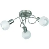 TRIO Spot ANTIBES blanc et argenté, 3xE14x28W, verre, dimensions : 20x47x47 cm, IP20, RL