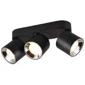 TRIO Plafonnier Guayana 3 lumières noir