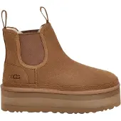 Ugg - Bottines à plateforme - W Neumel Platform Chelsea Chestnut pour Femme en Laine - Taille 6 US - Marron